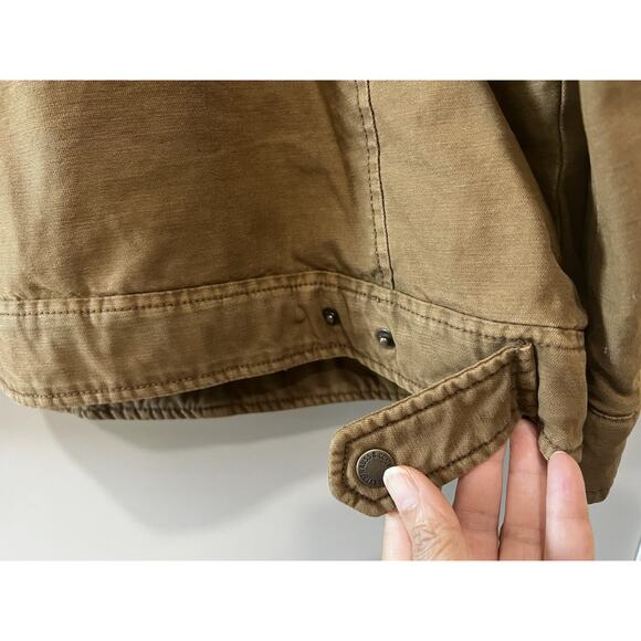 Levi's XXL Military Field Barn Chore canvas Retro utility insulate Jacket Brown - Picture 10 of 15